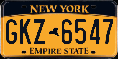 NY license plate GKZ6547