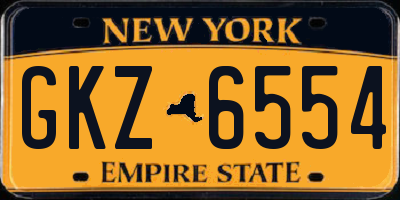 NY license plate GKZ6554