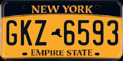 NY license plate GKZ6593