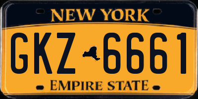 NY license plate GKZ6661
