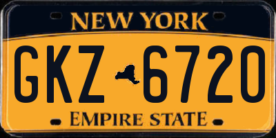 NY license plate GKZ6720