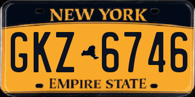 NY license plate GKZ6746
