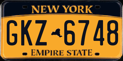 NY license plate GKZ6748