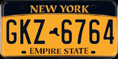 NY license plate GKZ6764