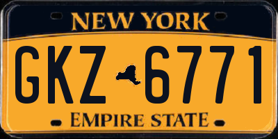 NY license plate GKZ6771