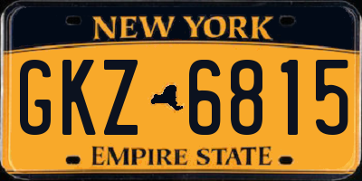 NY license plate GKZ6815