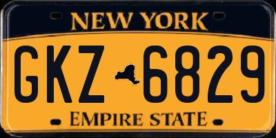 NY license plate GKZ6829