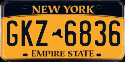 NY license plate GKZ6836