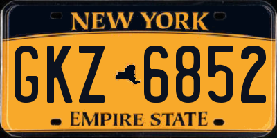 NY license plate GKZ6852