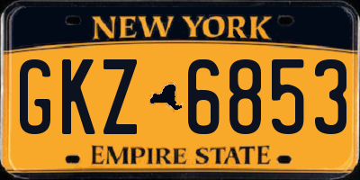 NY license plate GKZ6853