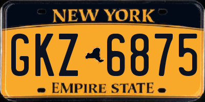 NY license plate GKZ6875