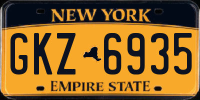 NY license plate GKZ6935