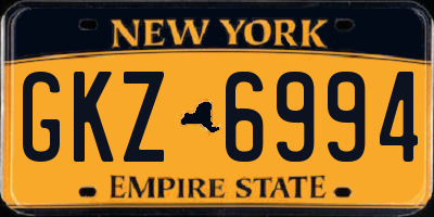 NY license plate GKZ6994