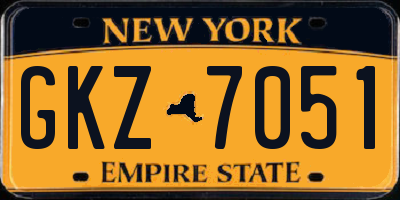 NY license plate GKZ7051