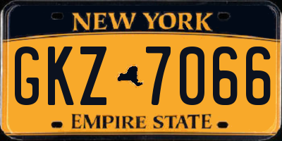 NY license plate GKZ7066