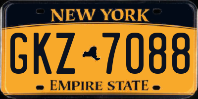 NY license plate GKZ7088