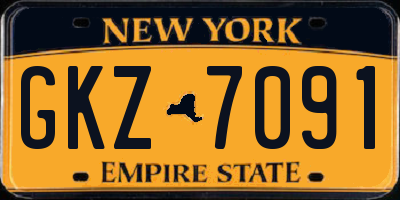 NY license plate GKZ7091