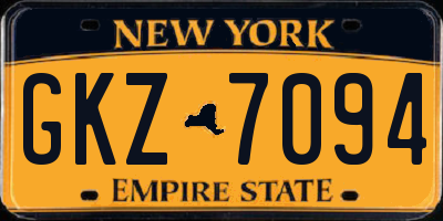 NY license plate GKZ7094