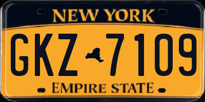 NY license plate GKZ7109