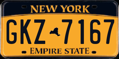 NY license plate GKZ7167