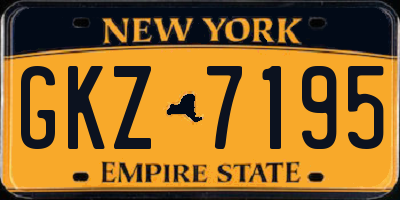 NY license plate GKZ7195