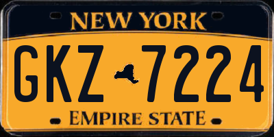 NY license plate GKZ7224