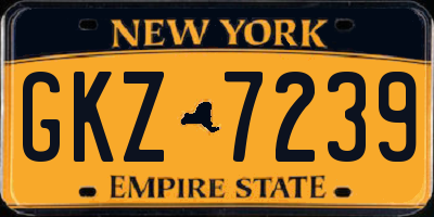 NY license plate GKZ7239