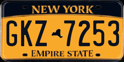 NY license plate GKZ7253