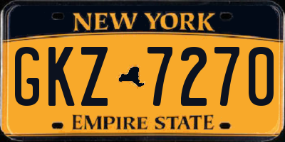 NY license plate GKZ7270
