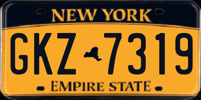 NY license plate GKZ7319