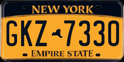 NY license plate GKZ7330