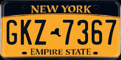NY license plate GKZ7367