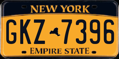 NY license plate GKZ7396