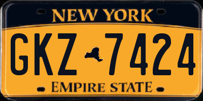 NY license plate GKZ7424