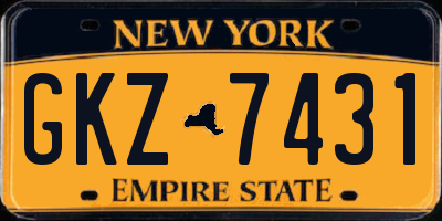 NY license plate GKZ7431
