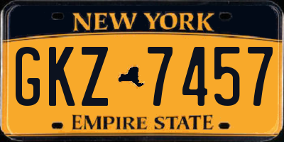 NY license plate GKZ7457