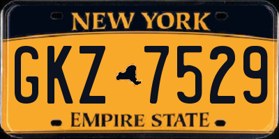 NY license plate GKZ7529