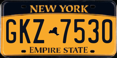NY license plate GKZ7530