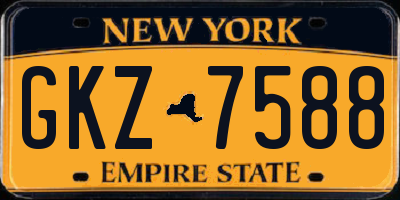 NY license plate GKZ7588