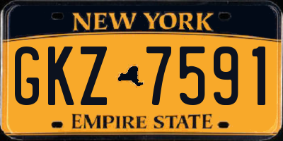 NY license plate GKZ7591