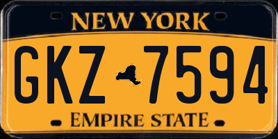 NY license plate GKZ7594