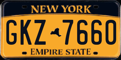 NY license plate GKZ7660