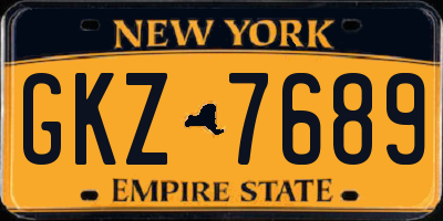 NY license plate GKZ7689