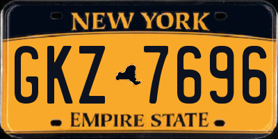 NY license plate GKZ7696