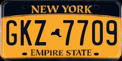 NY license plate GKZ7709