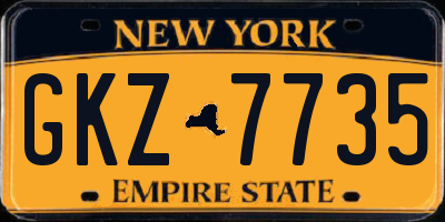 NY license plate GKZ7735