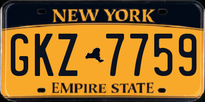 NY license plate GKZ7759