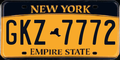 NY license plate GKZ7772