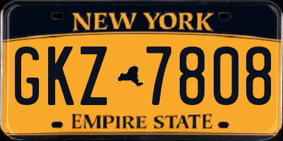 NY license plate GKZ7808