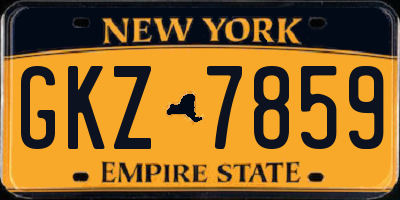 NY license plate GKZ7859